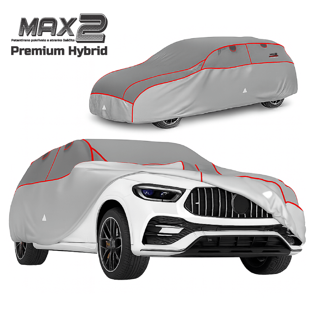SUV vozilo prekrit z avtopokrivalom MAX 2 Premium Hybrid – zaščita pred točo
