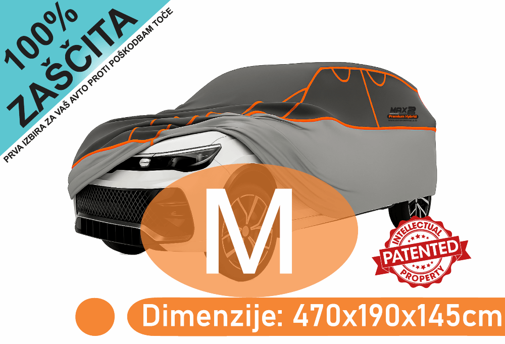 MAX 2 SUV/VAN – mere velikosti M Avtopokrivalo MAX 2 za suv/van – mere velikosti S